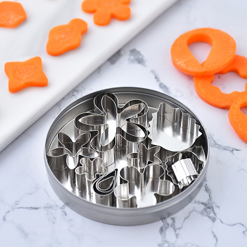 Vegetable Cutter Shapes Set, Mini Cookie Cutter Set, 8pcs Flower