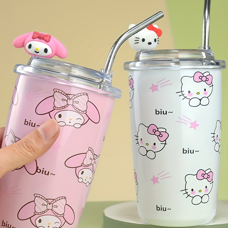 Smiling Faces Tumbler With Lid And Straw Stainless Steel - Temu
