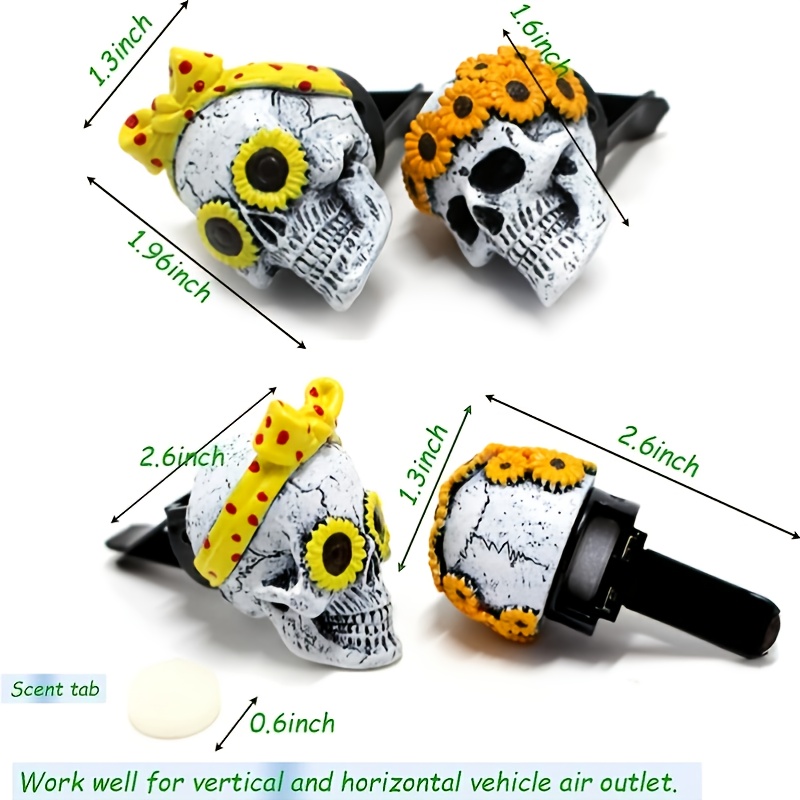 Skull Car Air Freshener Clips Add A Spooky Aromatic Touch - Temu