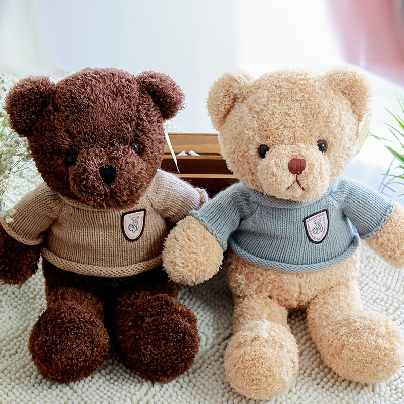 Cute Teddy Bear Doll, Plush Toy Valentine's Day Gift, Bear Gift Temu