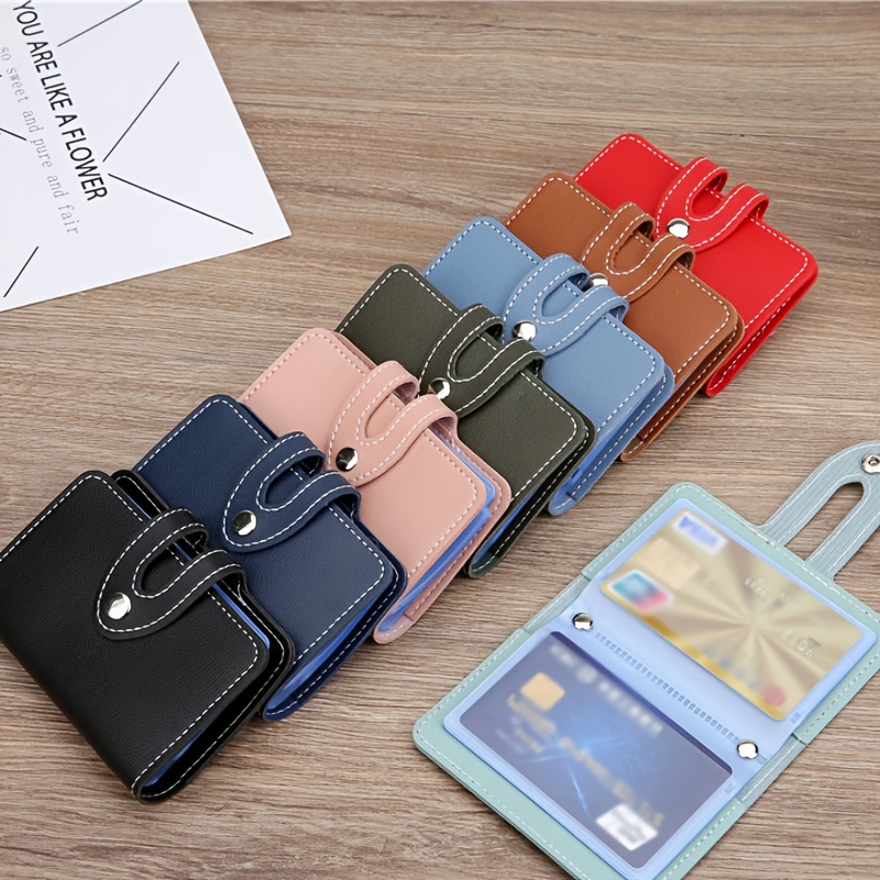 Anti-Theft ID Credit Card Holder Fashion Women's 24 Cards Slim PU Leather Pocket Case Purse Wallet