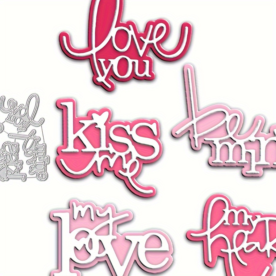 

Original Lovely Words Titles Metal Cutting Dies Diy Scrapbooking Album Greeting Cards Home Decoration Holiday Handle