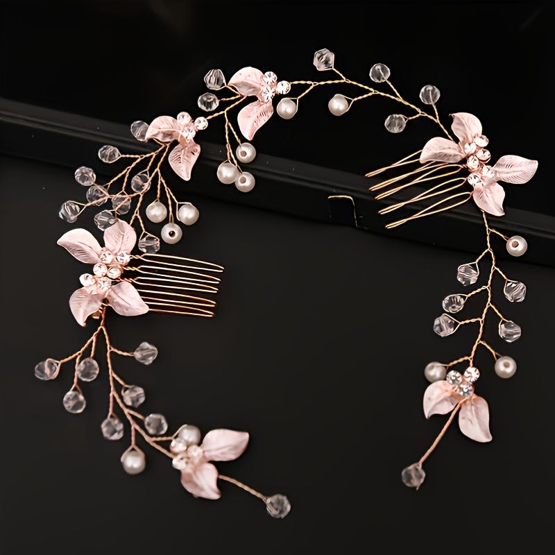 Bridal Golden Leaf Hair Vine Silver Hair Comb Rose Golden Leaf Hair Comb  Leaf Wreath Golden Hair Vine Bride Hair Accessories Leaf Hair Vine -  Clothing, Shoes & Jewelry - Temu