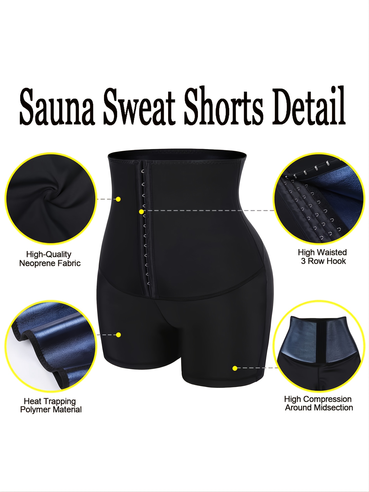 Acheter Short de sudation de sauna pour femmes avec poche, short d