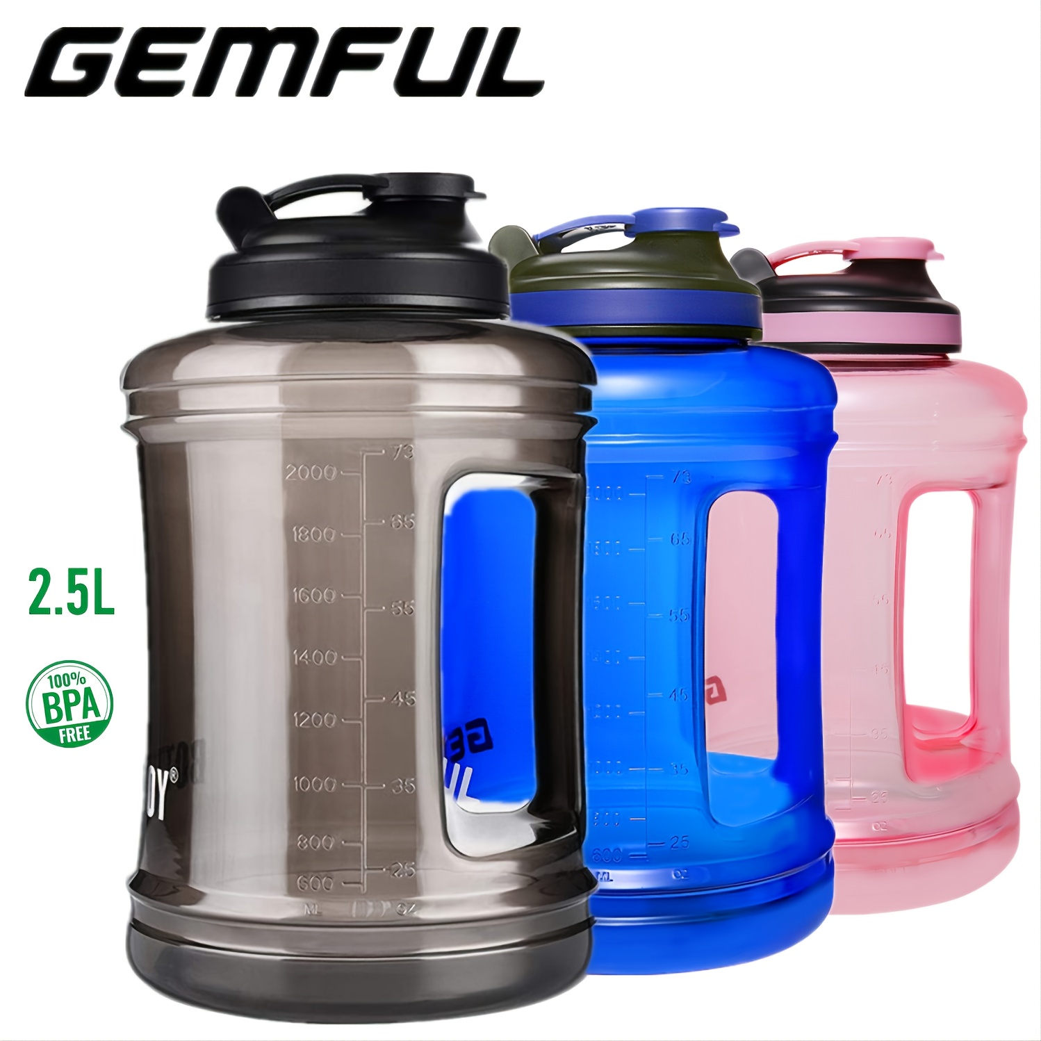 Large Capacity Leakproof Water Bottle With Handle For Outdoor Activities -  Bpa Free And Durable - Temu