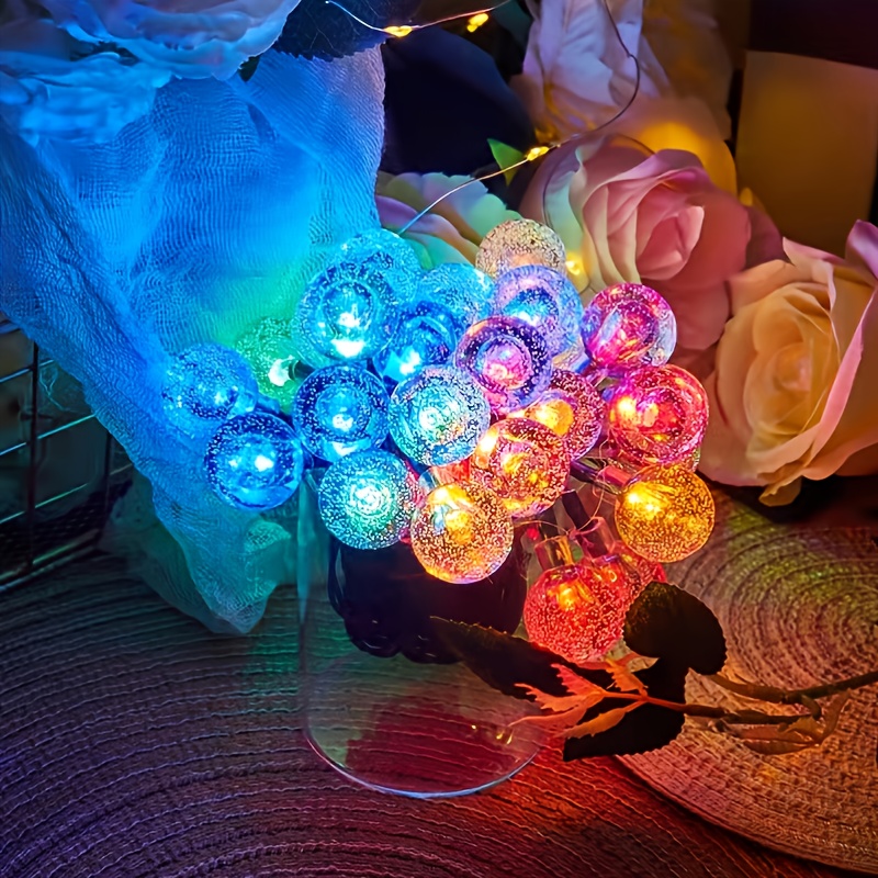 100 Big Bulb Solar Crystal Ball Bubble Light String - Temu