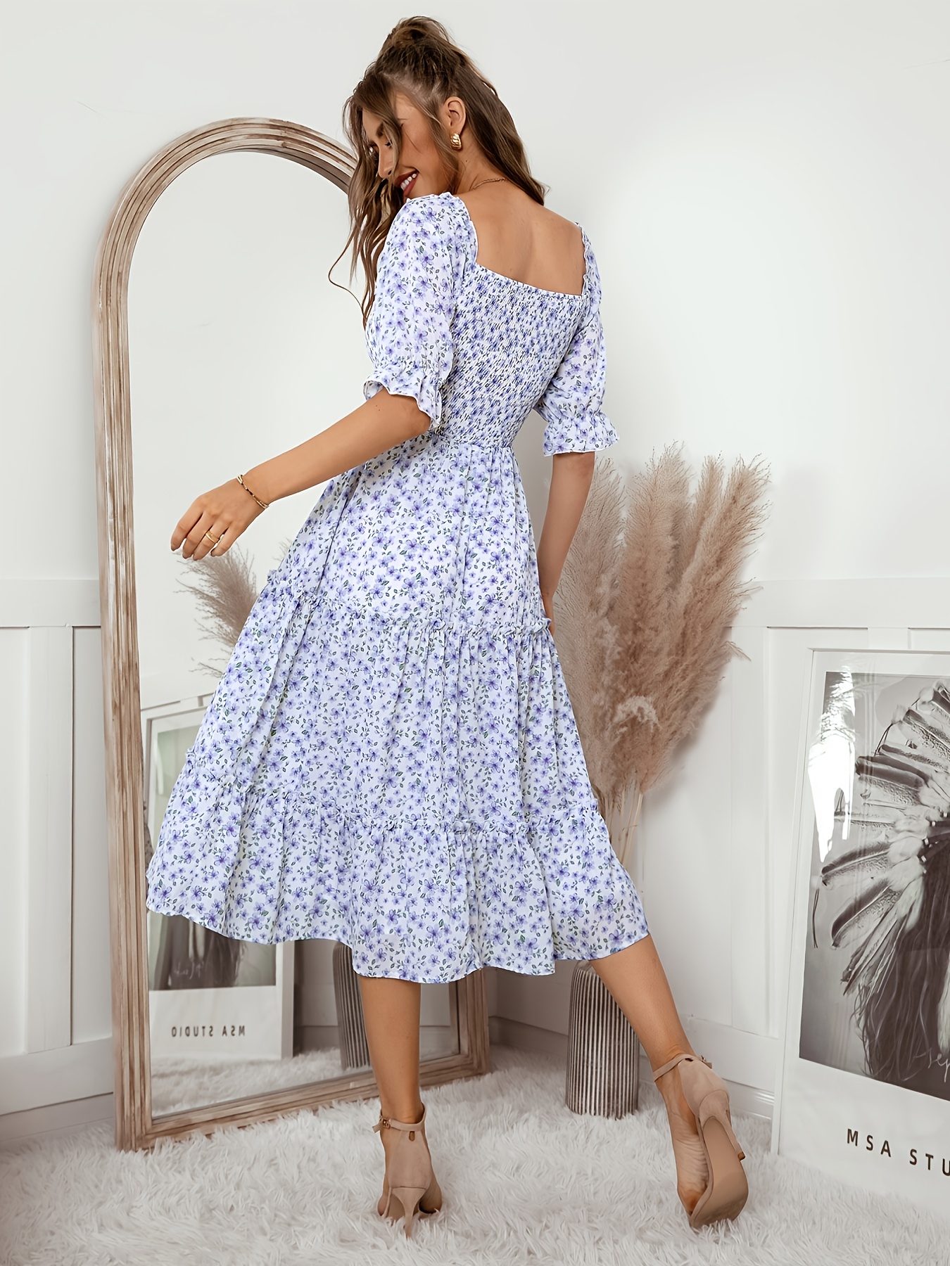 Sandra ditsy print short dress, Buy Online