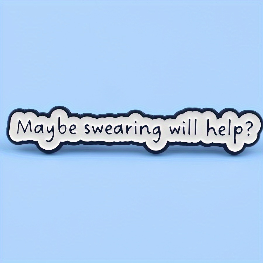 

' Swearing ' Enamel Lapel Pin - Zinc Alloy, Mixed , For Backpacks & Clothing Accessories, For