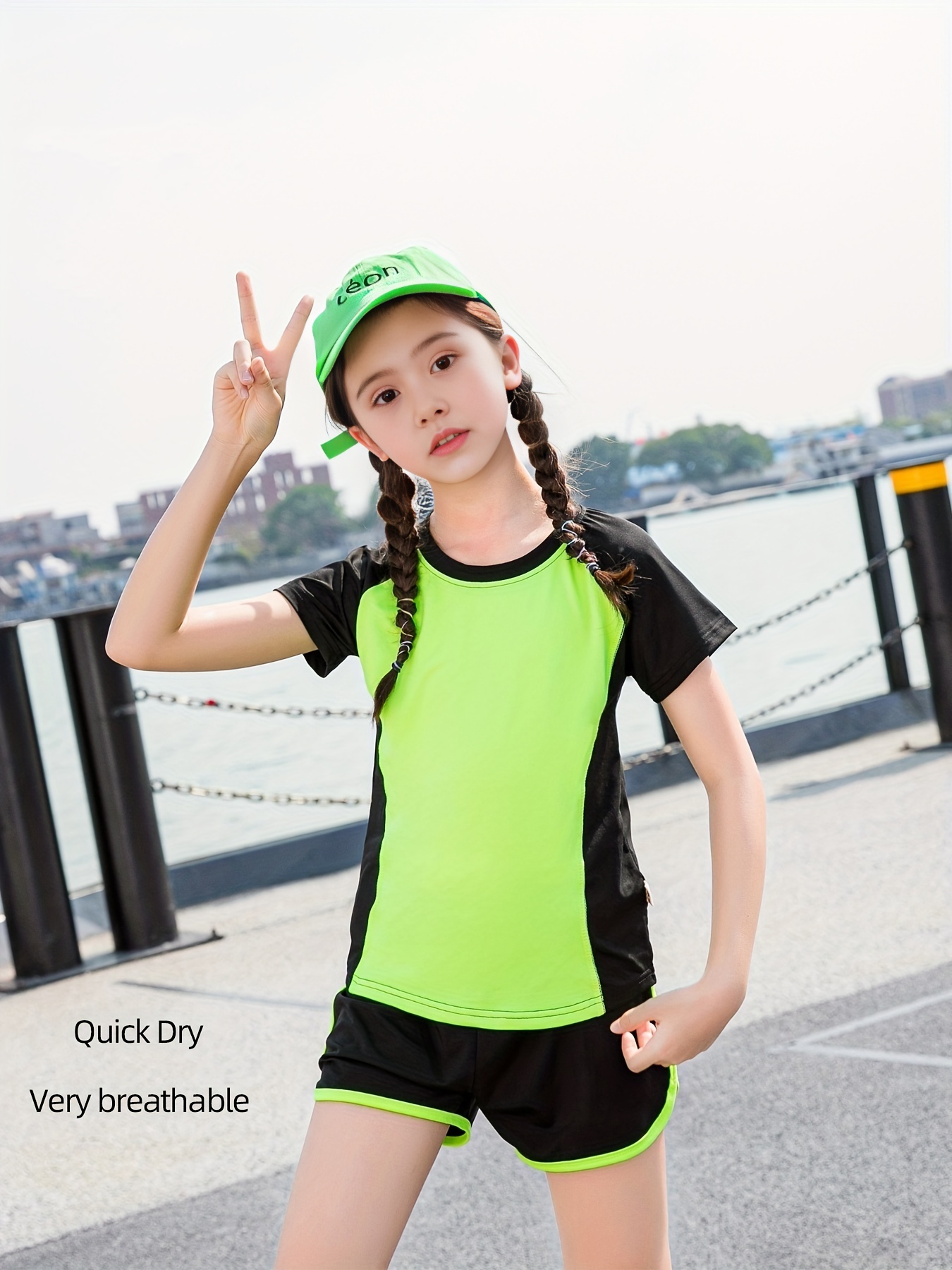 Aislor Kids Girls Sports Outfit Sleeveless Tennis Dress and Athletic Shorts  Activewear