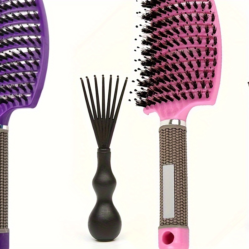 

2pcs Nylon Scalp Massage Hair Brush Set - Detangling & Styling, Anti-static, Breathable Hair Types