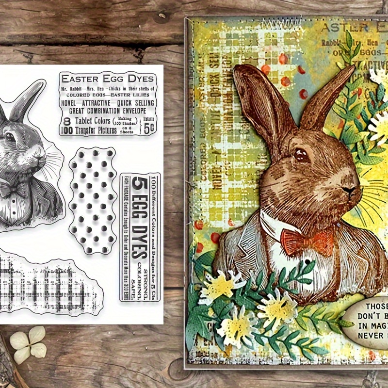 

Friendly Mr Rabbit Artist Design Clear Stamps. Decor For Diy Scrapbooking, Embossing, Birthdays, Holidays Such As Mother's Day Cards, And Other Crafts. Enjoy With Love! Eid Al-adha Mubarak