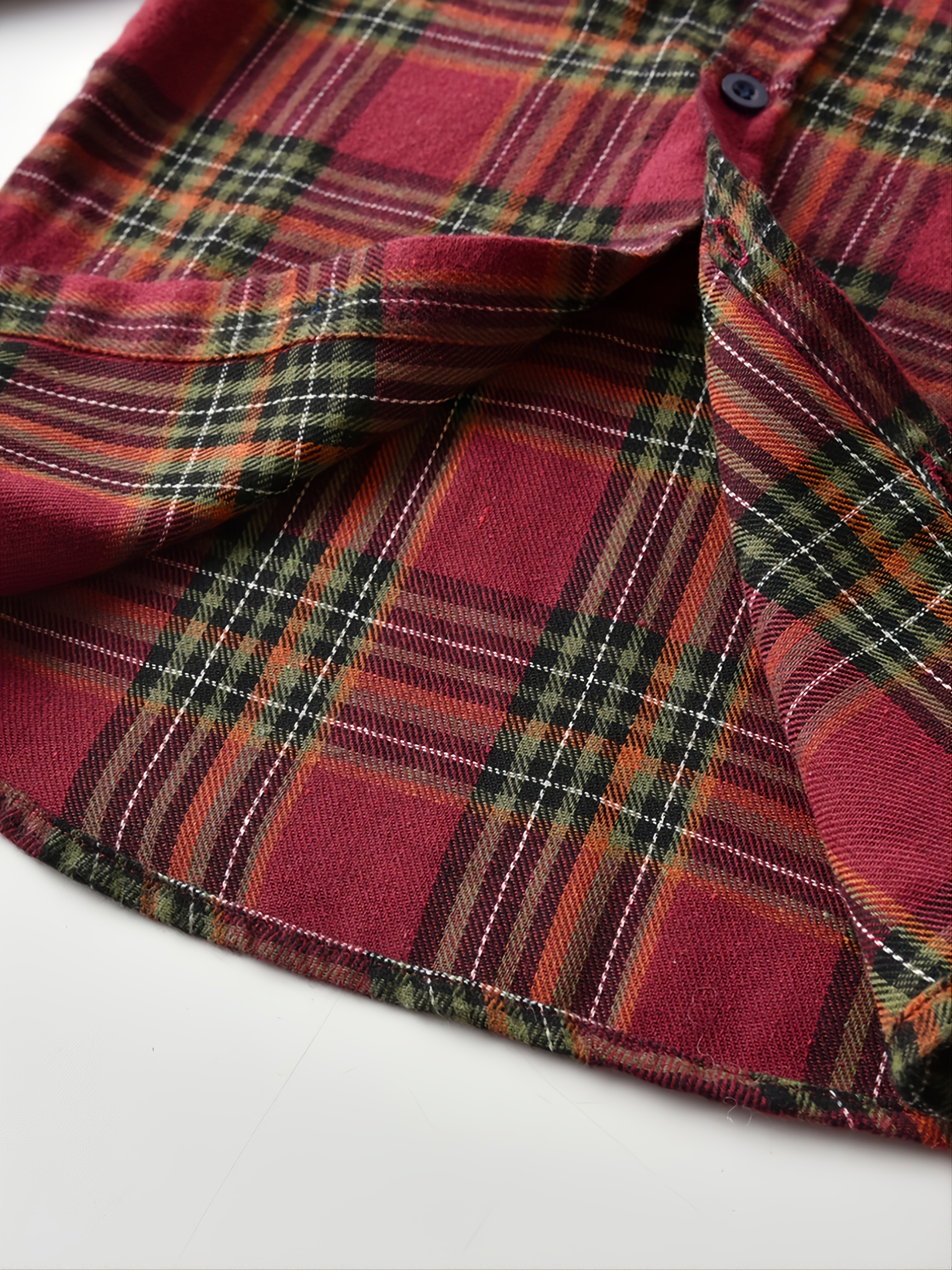 Boys' Colorblock Plaid Button Shirt