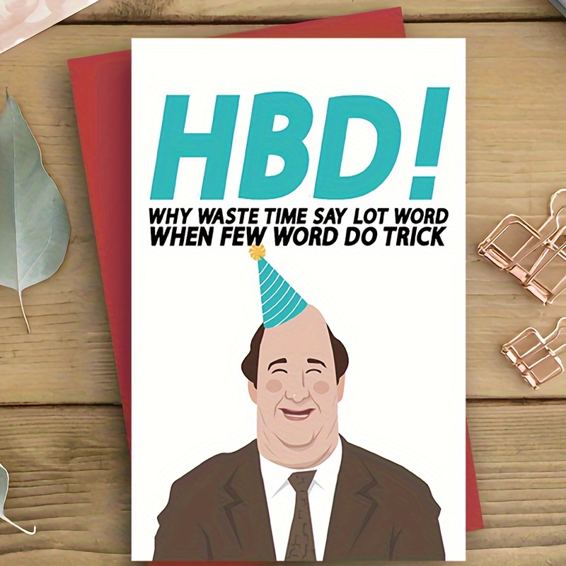 

Malone From The Office Tv Show - Perfect Birthday Card For , Unique Stationery Gift