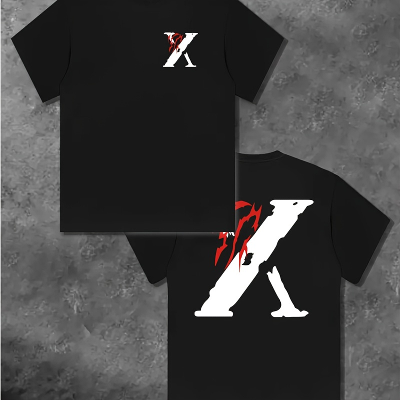 

Fashion Print Short Sleeve T-shirt For Men And Women - Anime Pattern, Polyester, Knit Fabric, Round Neck,