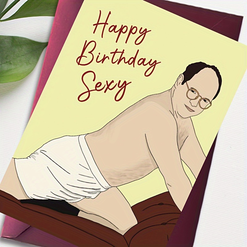 

1pc, Humorous Greeting Card For Any Recipient - Celebratory Wishes With , - Unique, Fun, And Cheeky Design