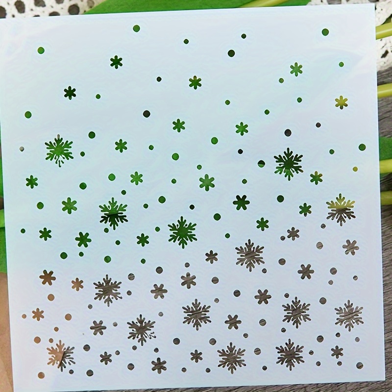 

1pc Beautiful Snowflakes Stencils - Reusable Design For Embossing Backgrounds, Perfect For Blessings, Birthdays, And Holiday Cards. Happy Holidays!