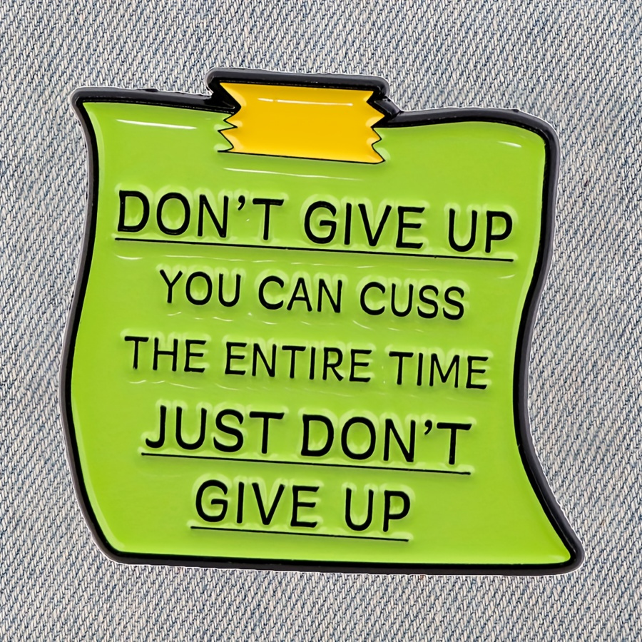 

Pin, Inspirational '' Enamel Lapel Pin - Zinc Alloy, Mixed , For Backpacks & Clothing Accessories