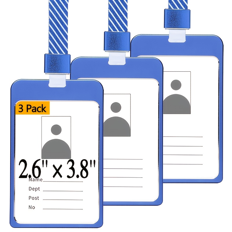  Personalized Vertical ID Badge Holder with Lanyard -  Fashionable ID Card Holders with Detachable Neck Lanyards - Soft  Fiber,Metal Clip,Sturdy Buckle for Key,Wallet (Black) : Office Products