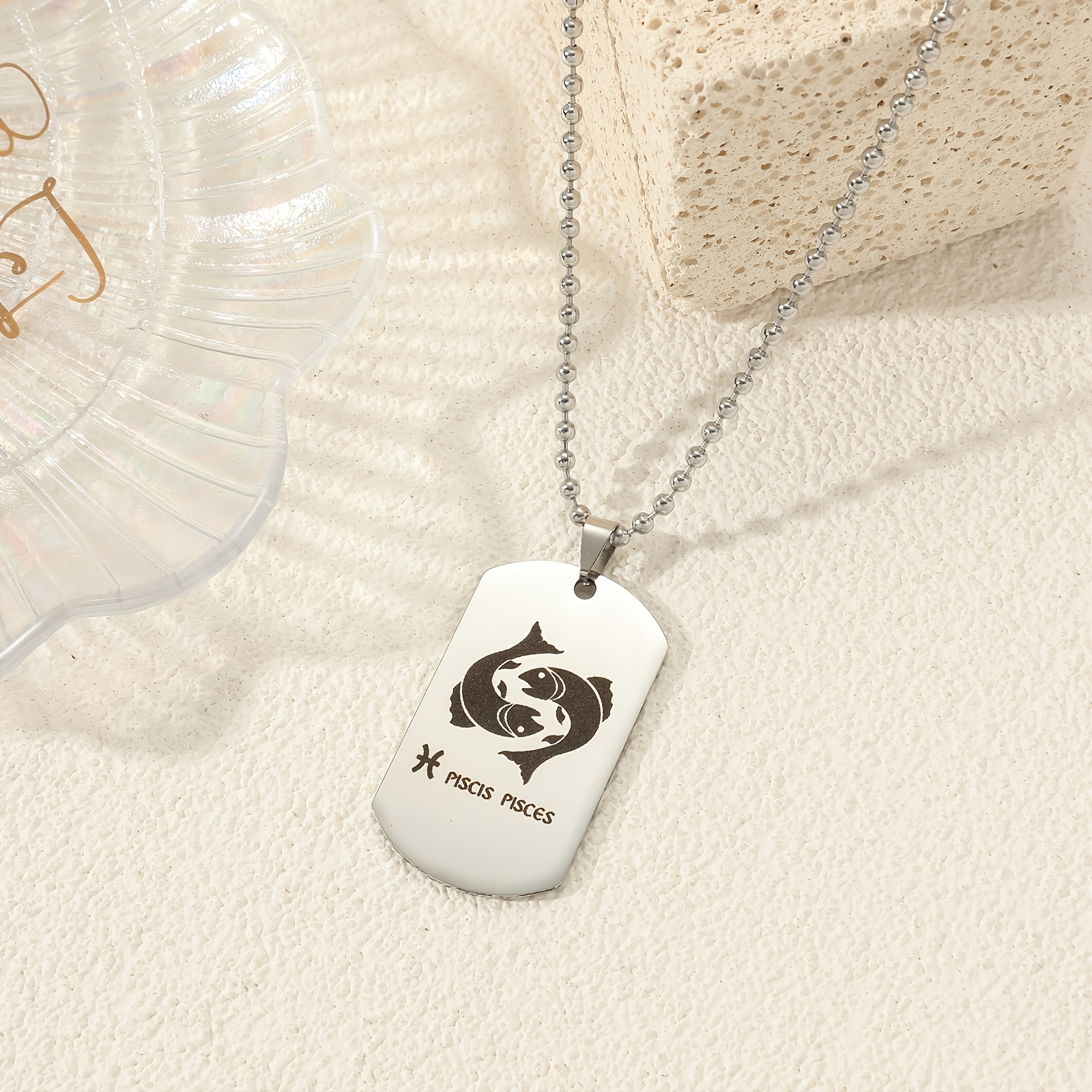 12 Constellation Titanium Necklace For Sweater