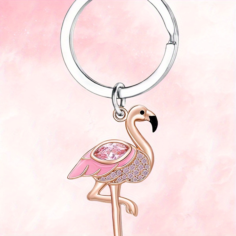 

Elegant Flamingo Keychain - Chic Alloy Animal Charm For Bags & Backpacks, Perfect Birthday Or Christmas Gift For Her, Best For Christmas