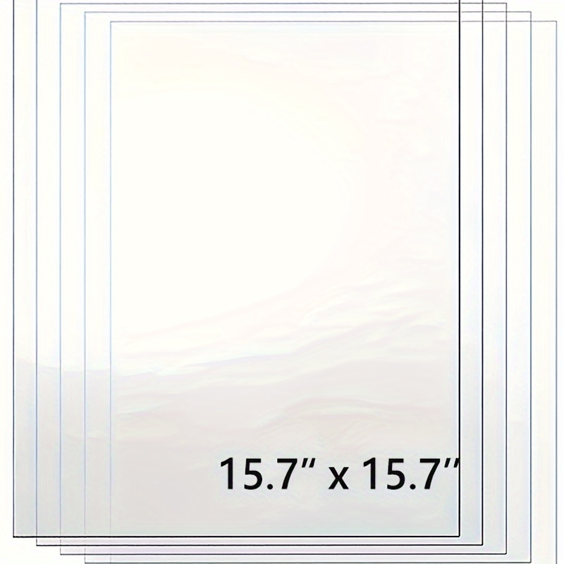 

3pcs 15.7"x15.7" Crystal Clear Pet Acrylic Sheets With Protective Film - Ideal For Diy Crafts, Signage & Display Projects