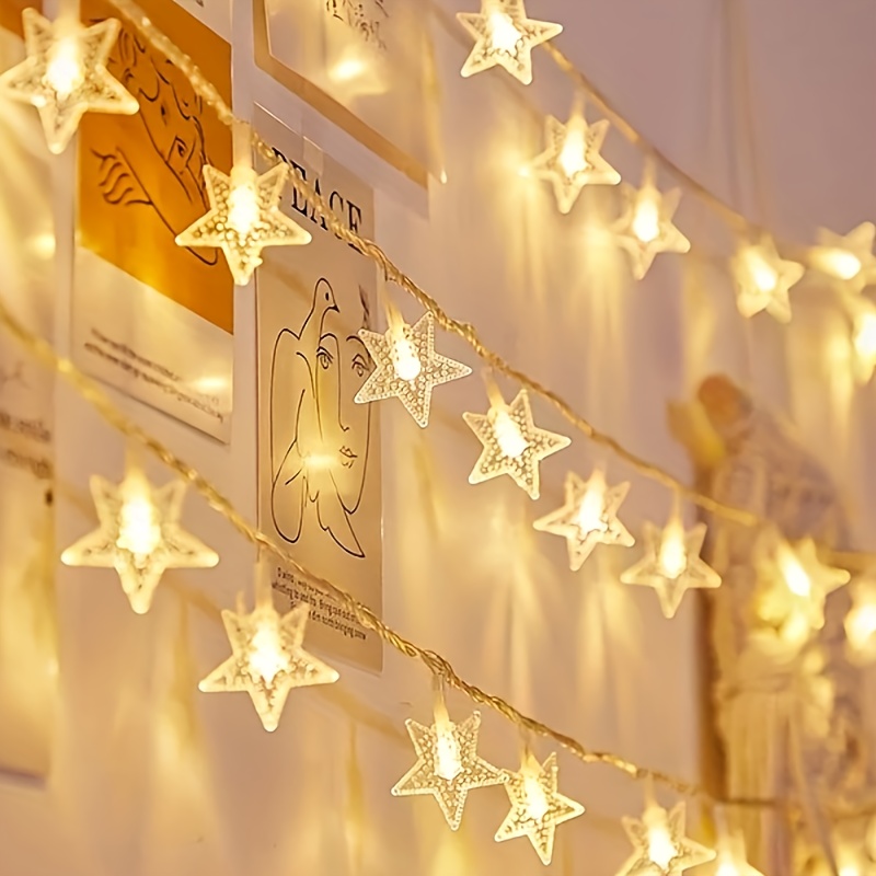 Twinkle Stars Led String Lights Led Christmas Tree Holiday - Temu