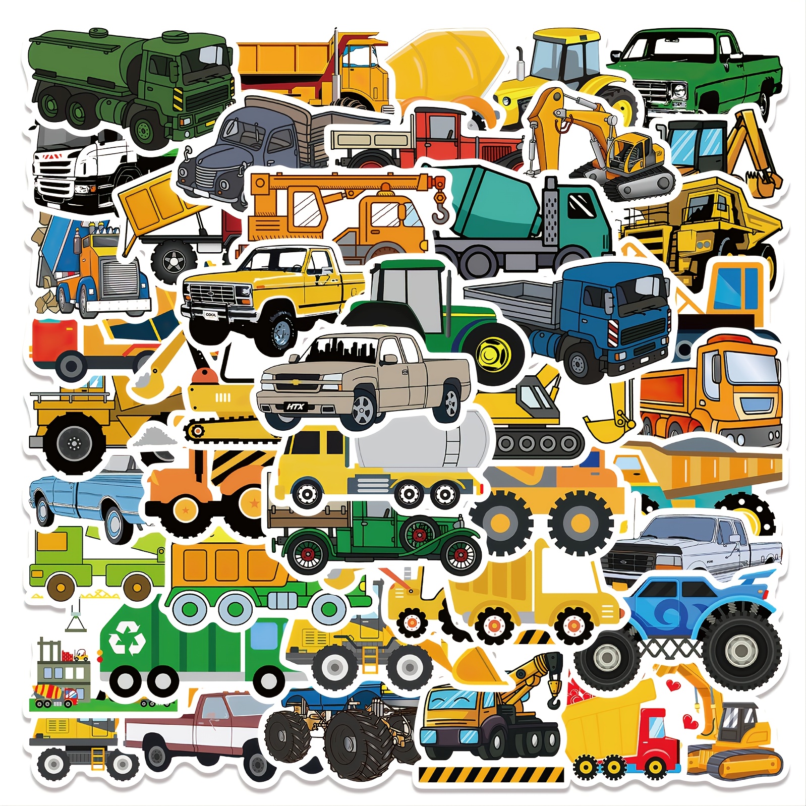 500 Stück Traktor-aufkleber Auf Rolle, Coole Deere Green Farmer