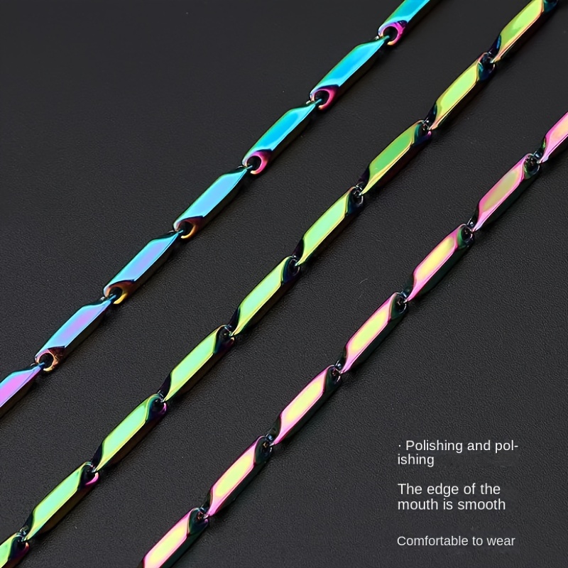 Men's Titanium Steel Rainbow Bracelet, Unisex