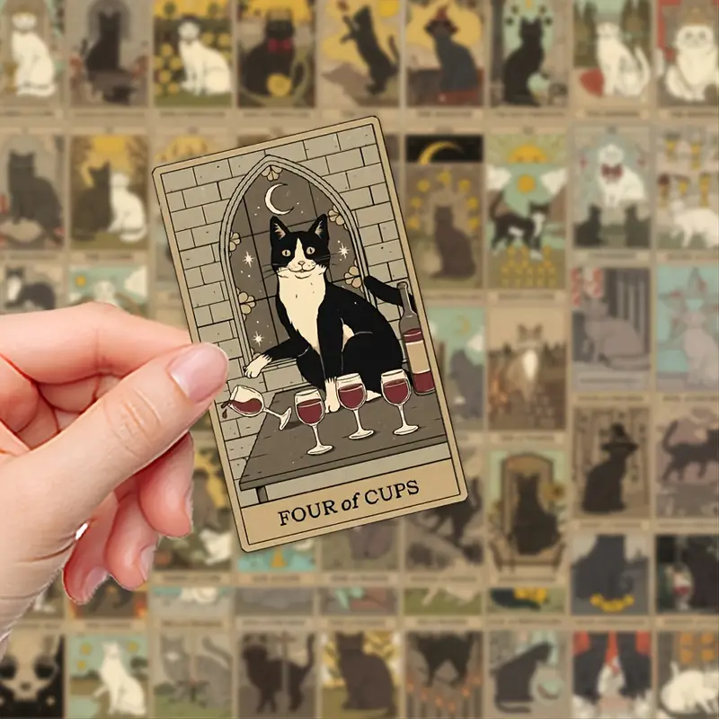 Cat Tarot Horoscope Stickers Perfect For Diy Arts Crafts - Temu