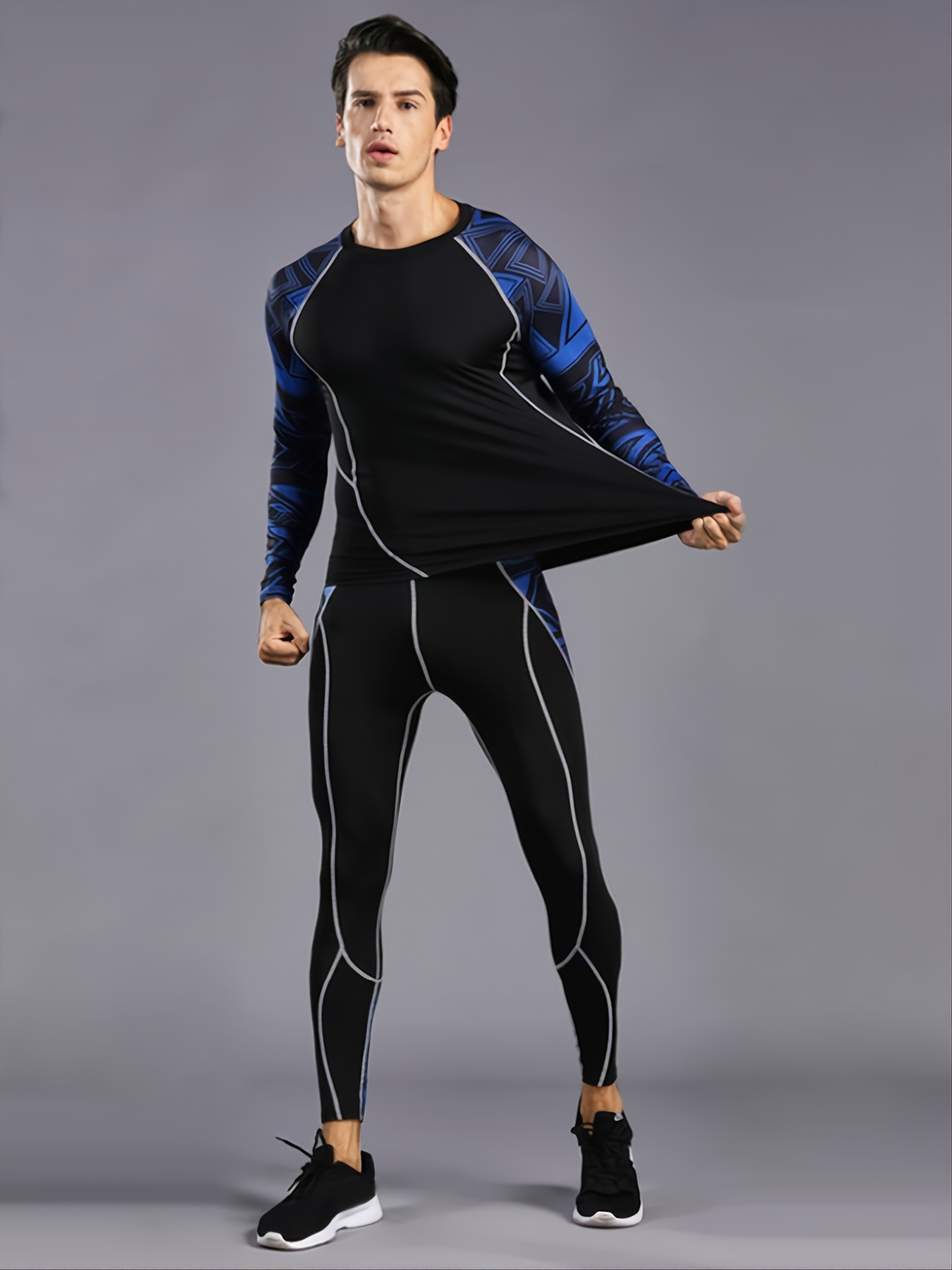 Fitness Sports Quick Dry Tights Men Running T-Shirt Tee Tops Gym