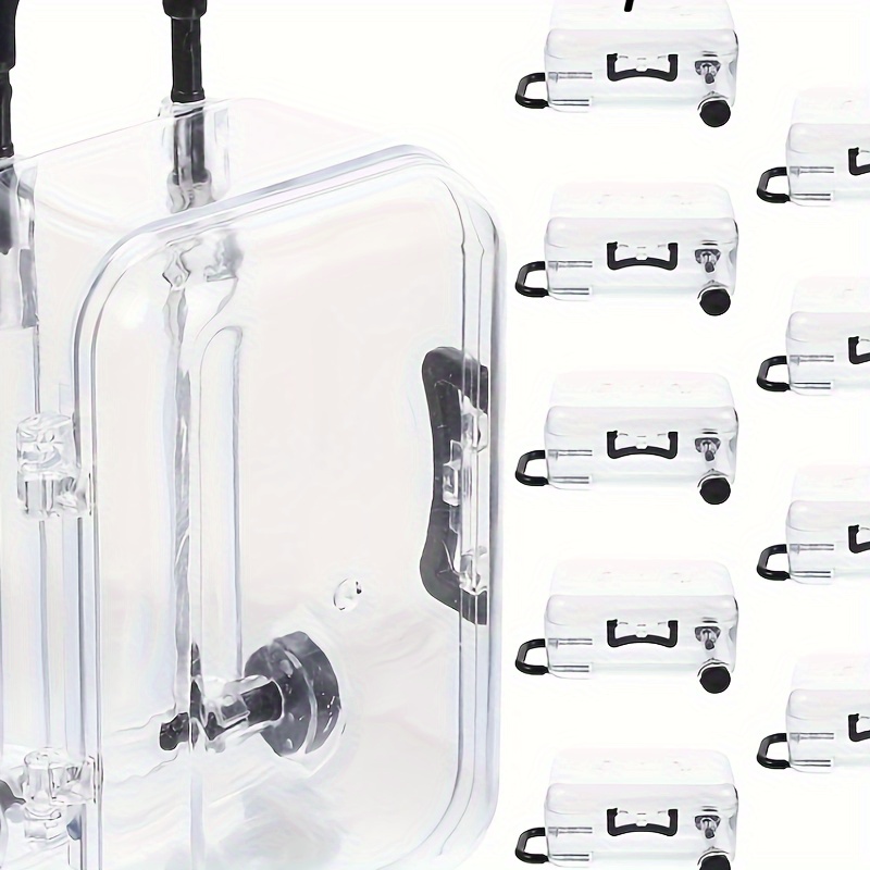 

10pcs Mini Suitcase Candy Boxes - Clear Plastic , Waterproof Party Favor Containers For Weddings, Birthdays & Gift Storage