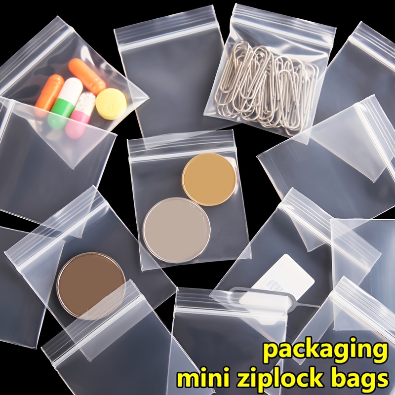100Pcs Snack bag Zip Lock Baggies Plastic Packaging Bags Small