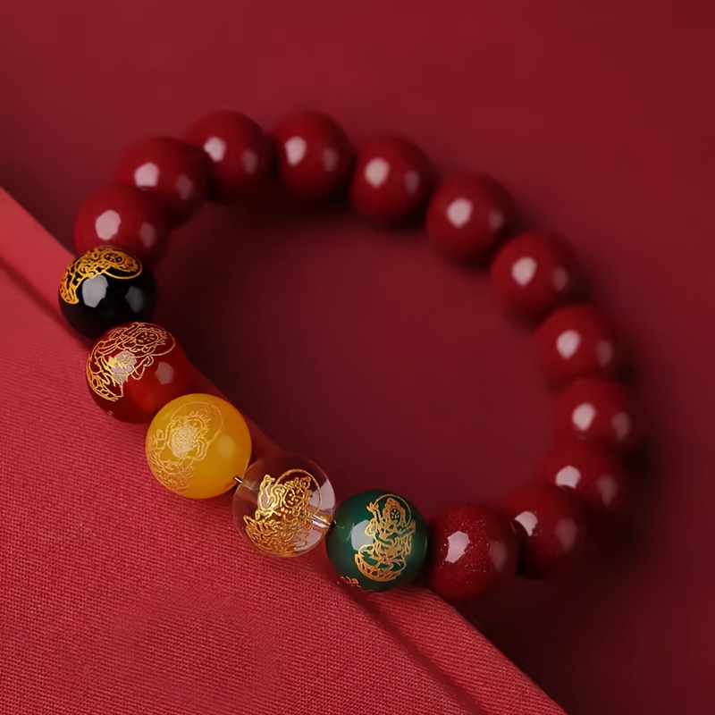 Cinnabar Chinese Zodiac Bracelet Jewelry Natural Beaded Bracelets for Women