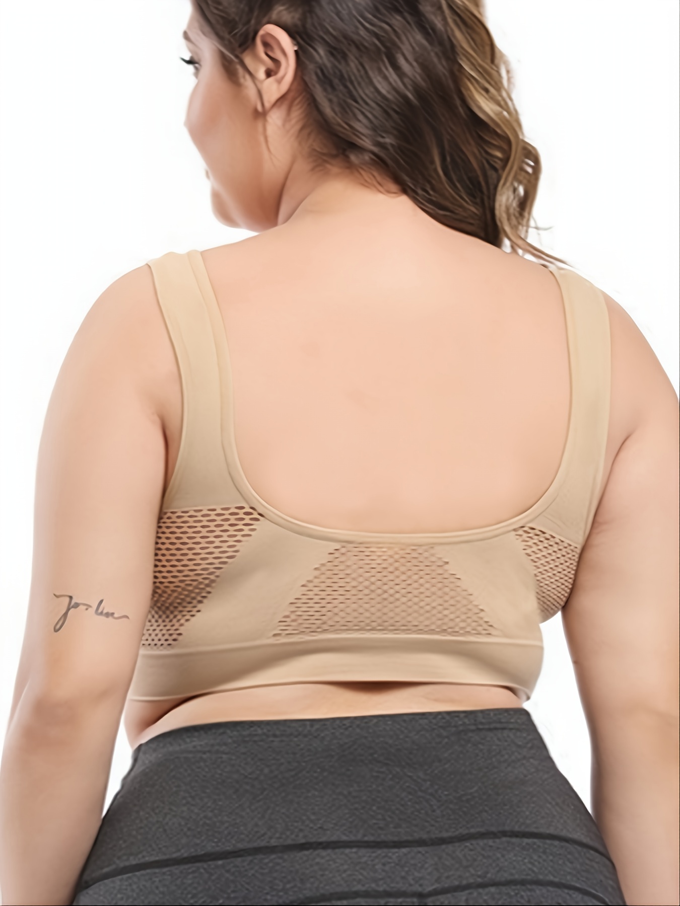 Plus Size Sports Bras Crop Top Fitness Gym Running - Temu