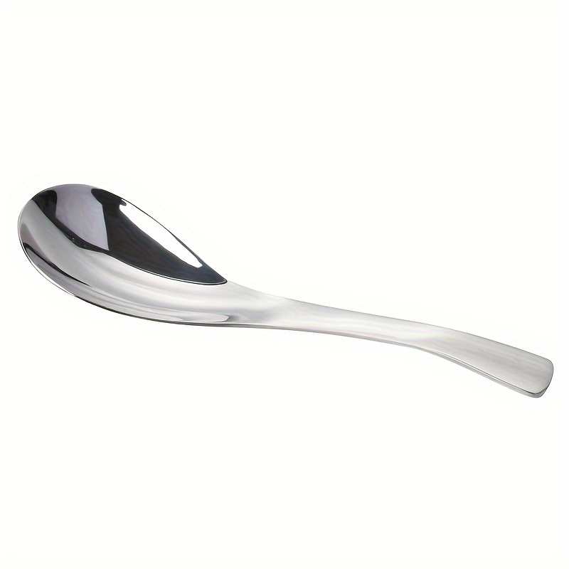 Thickened 304 Stainless Steel Soup Spoon 3 Sizes Square Head Flat