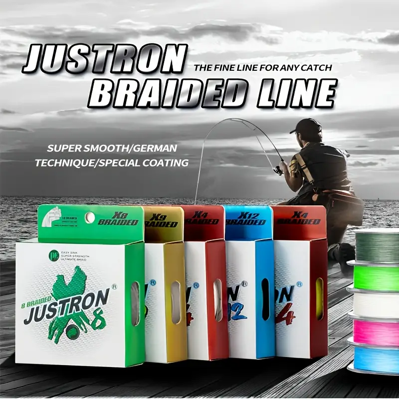 Justron Pex8 Braided Fishing Line Strong Durable - Temu United Kingdom
