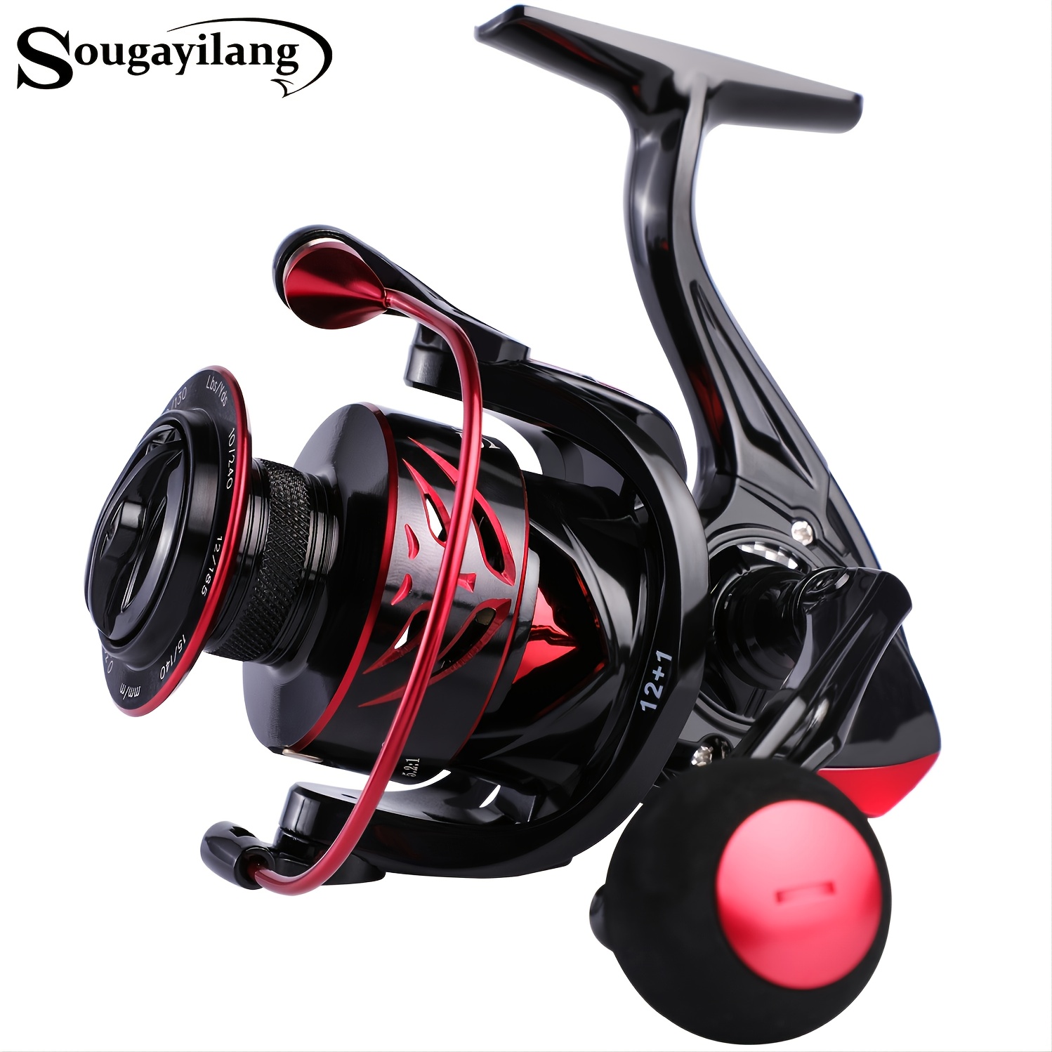 Sougayilang CNC Handle Spinning Fishing Reel - Lightweight Aluminum Body,  Smooth Drag System, Anti-Corrosion, Ideal for Freshwater and Saltwater Fishi
