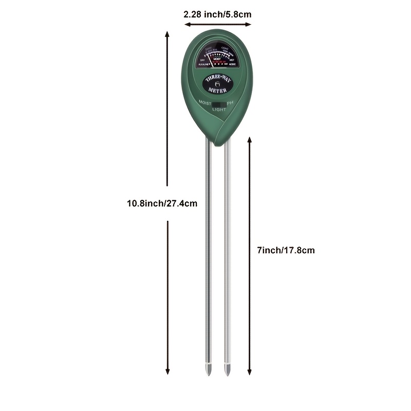 3-in-1 Soil Meter for Healthy Plants: Moisture, Light & PH Tester