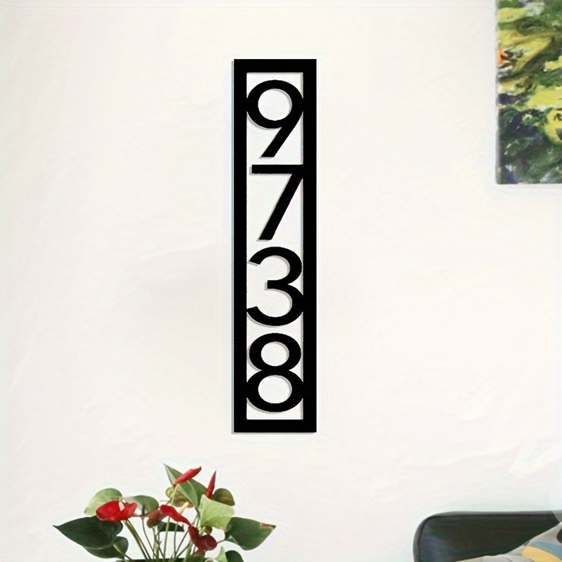 

Customized Address Number Sign - Personalized Vertical Wall Decor For Home, Porch, Garden - No Electricity Or Battery Needed - Name Customization For Wedding Ornament And