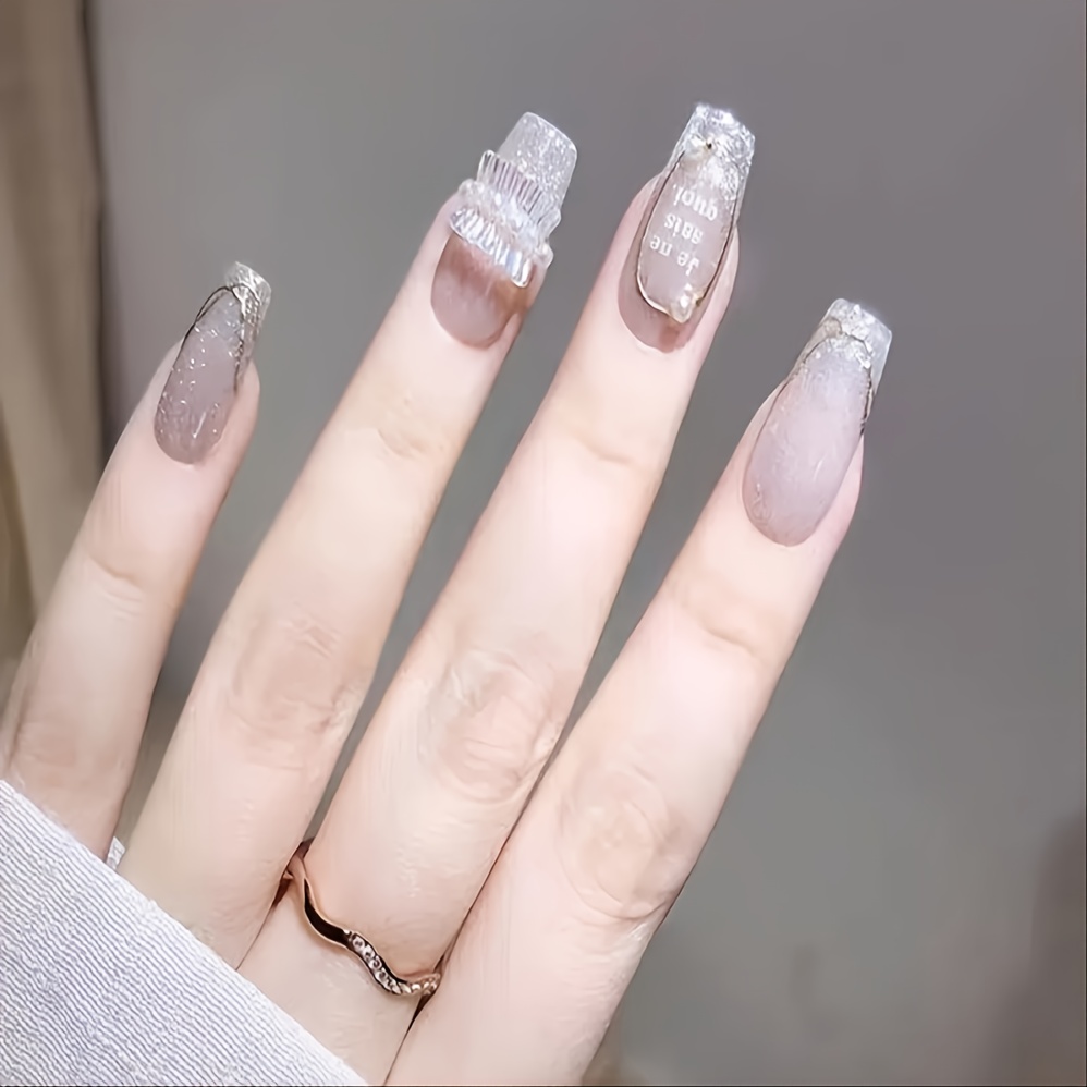 Sparkling Nail Glitter Resin Rhinestones Set