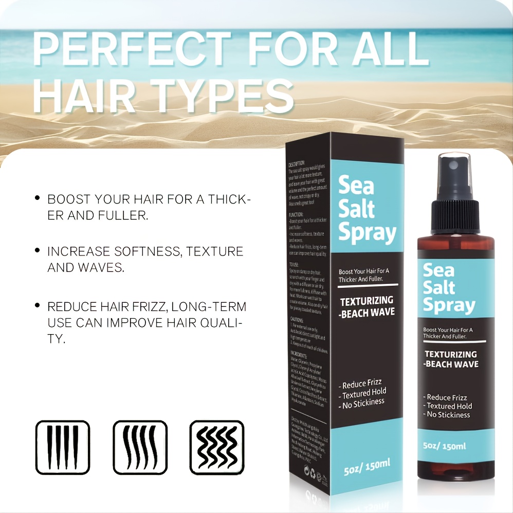 Sea Salt Spray Long Lasting Hair Styling Spray Natural Hair - Temu