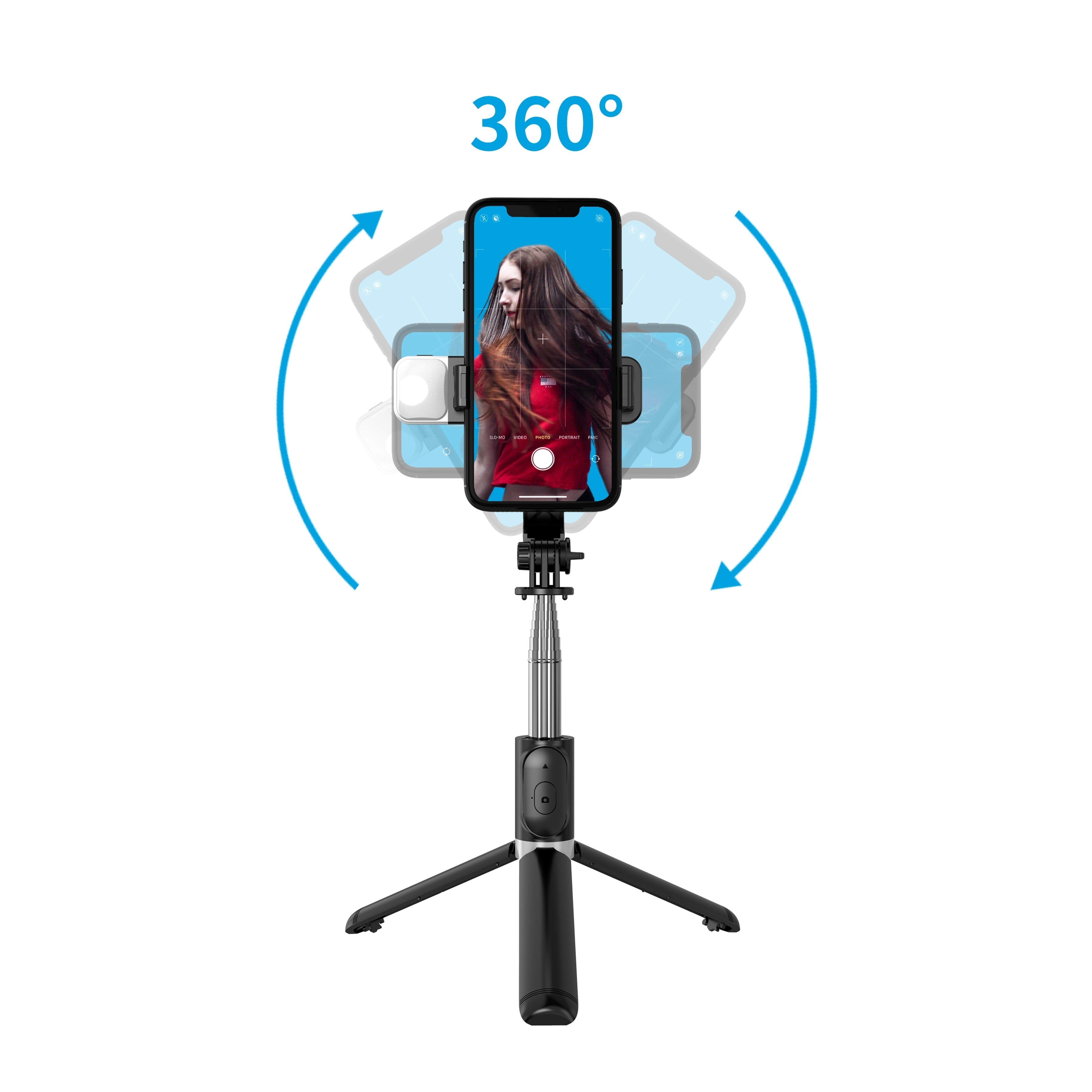 ATUMTEK Trípode selfie stick de 62 pulgadas, trípode extensible de aluminio  con control remoto Bluetooth recargable, compatible con teléfonos