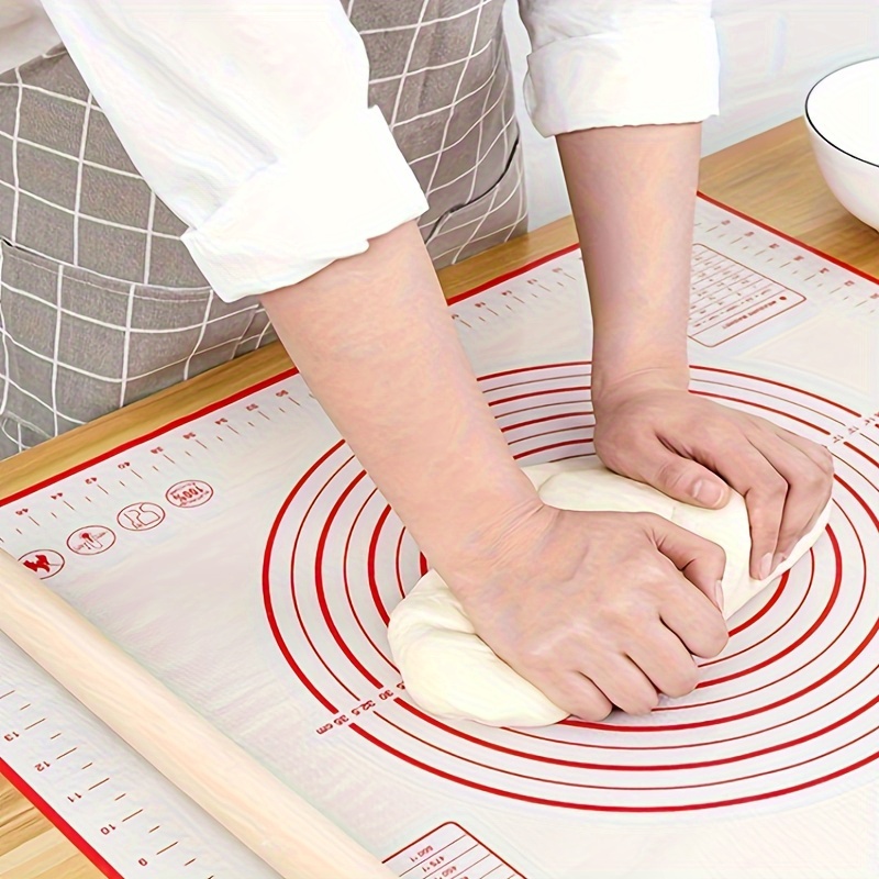 

1pc Silicone Pastry Mat, , Handmade, Oven & Microwave Safe, Food Contact Safe, Kneading Mat For Pizza, Cake, Bread, Easy To Clean, Essential Kitchen Tool