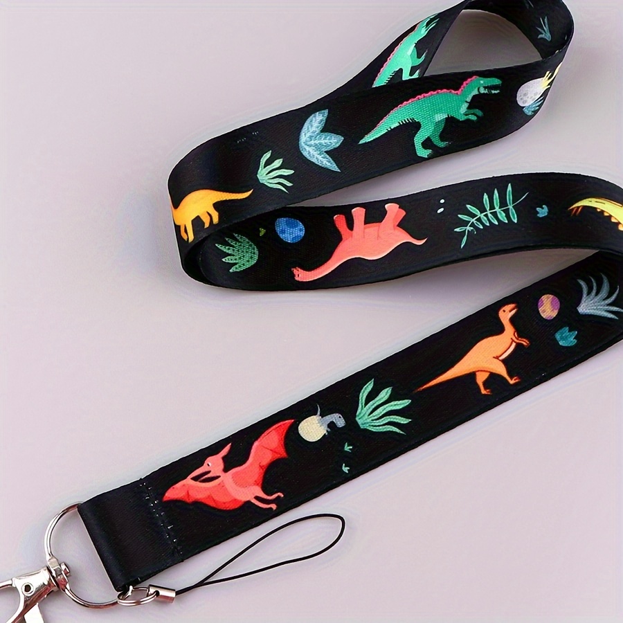 

Dinosaur Cartoon Neck Strap Lanyards For Keys Keychain Badge Holder Id Credit Card Pass Hang Rope Lariat Phone Charm Accessories Detachable 1 Pc