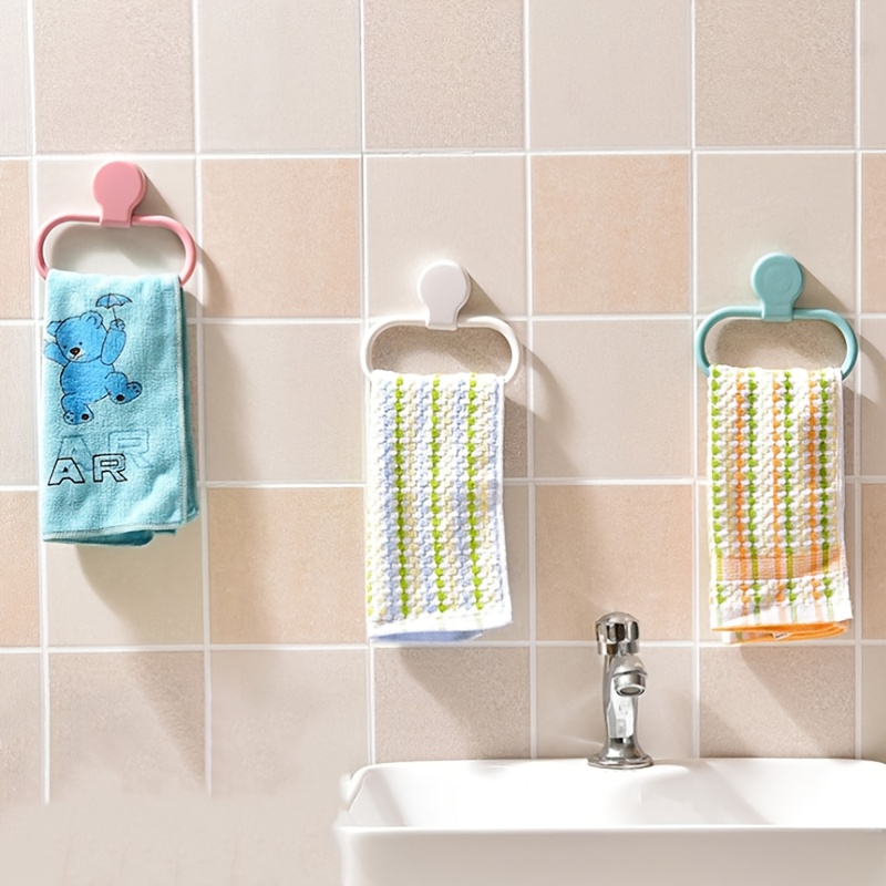 Oval Towel Ring Shower Towel Rack Bathroom Wall Mounted - Temu Canada
