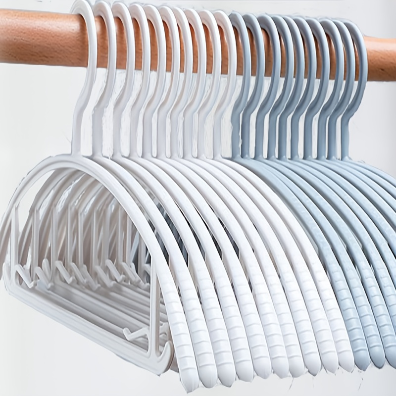 1pc White Anti-slip Hanger Non-marking Plastic Clothes Drying Rack For Home  Use