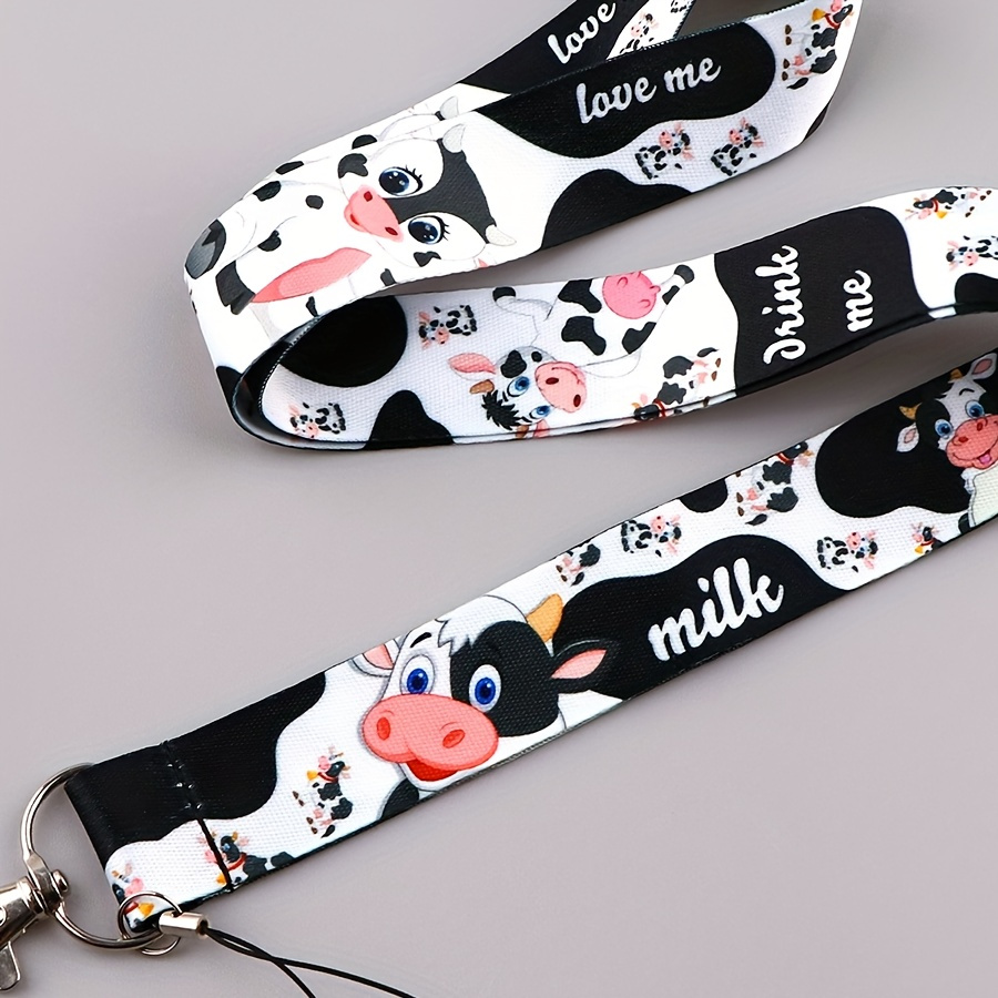 

New Style Cow Animals Key Chain Car Door Bike Pass Card Holder Lanyard Neck Strap Slings Mobile Phone Offices Gift 1pc