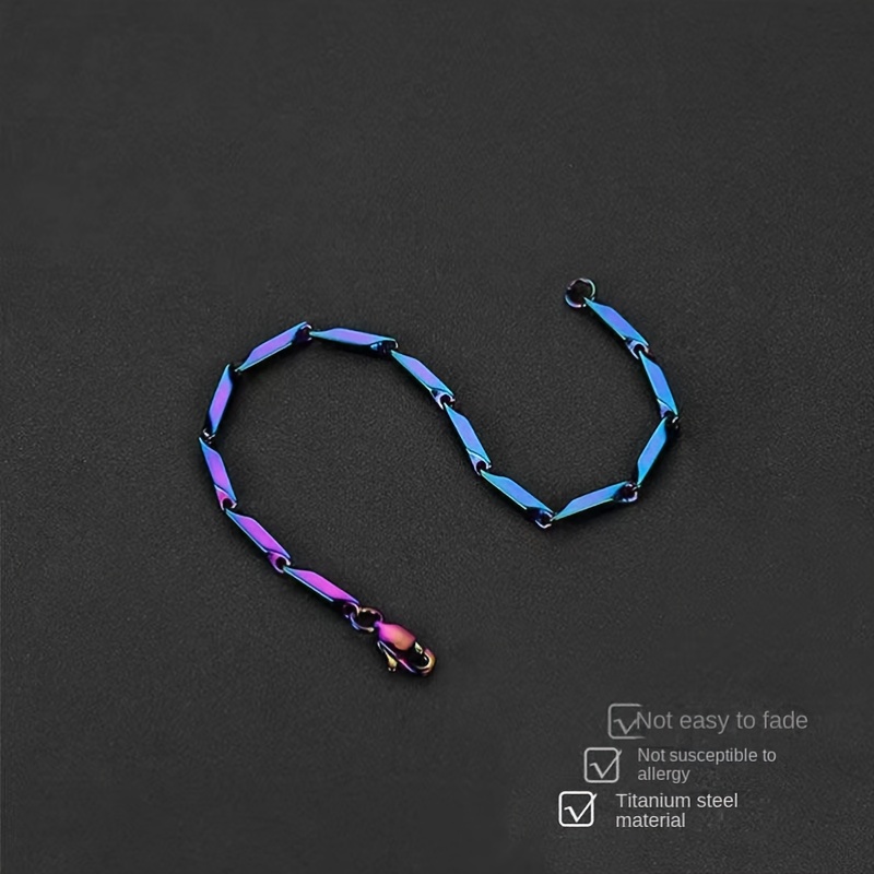 Men's Titanium Steel Rainbow Bracelet, Unisex