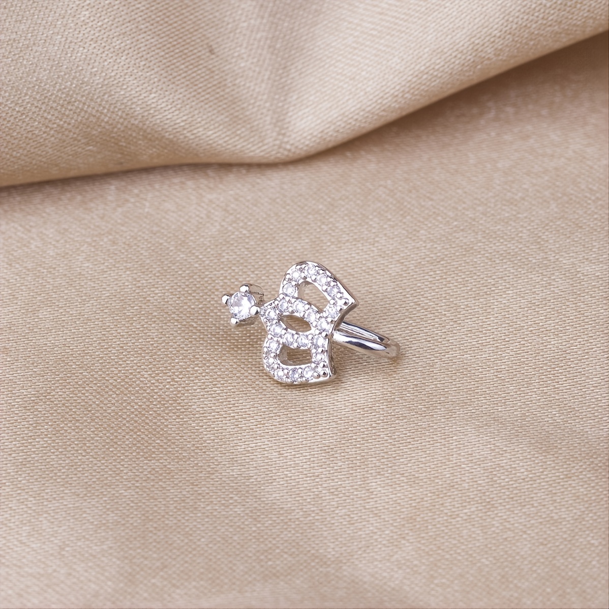 Simple Non perforated U shaped Nose Clip Zircon Star Love - Temu