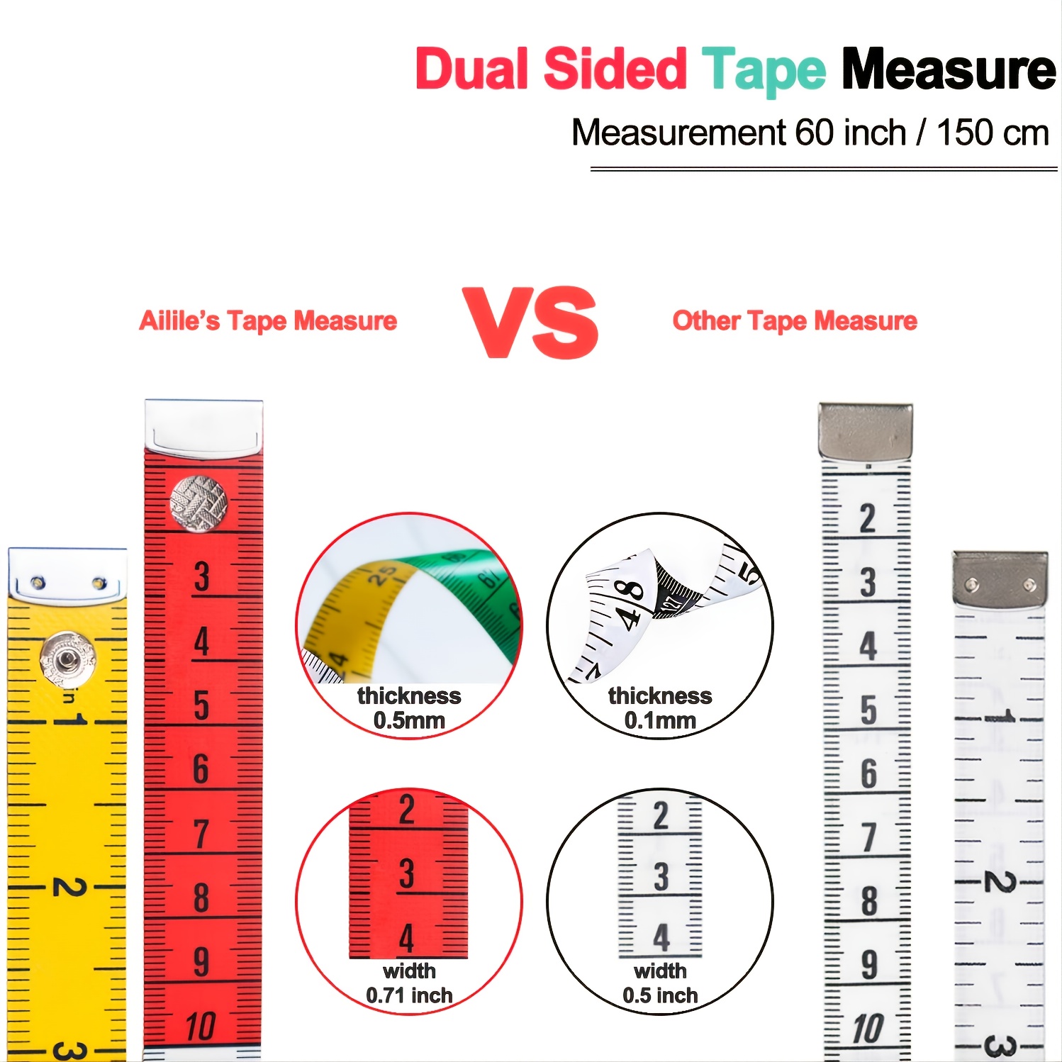 Soft Tape Measure Metal Clothes